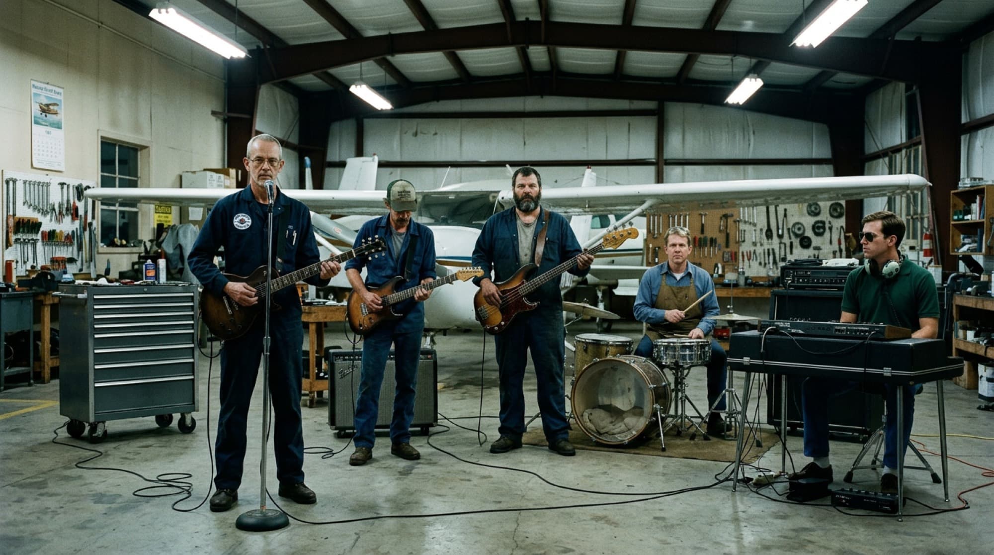 Mechanical performing in Hangar 4